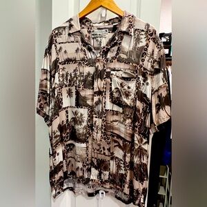 All Saints Jungle Print Relaxed Fit Shirt